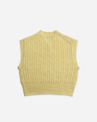 Dusty Yellow Oversized Knitted Vest Womens Knit Sleeveless V Neck Vest Future Classics Clothing 
