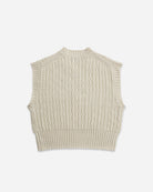 Off White Oversized Knitted Vest Womens Knit Sleeveless V Neck Vest Future Classics Clothing 
