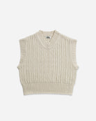 Off White Oversized Knitted Vest Womens Knit Sleeveless V Neck Vest Future Classics Clothing 