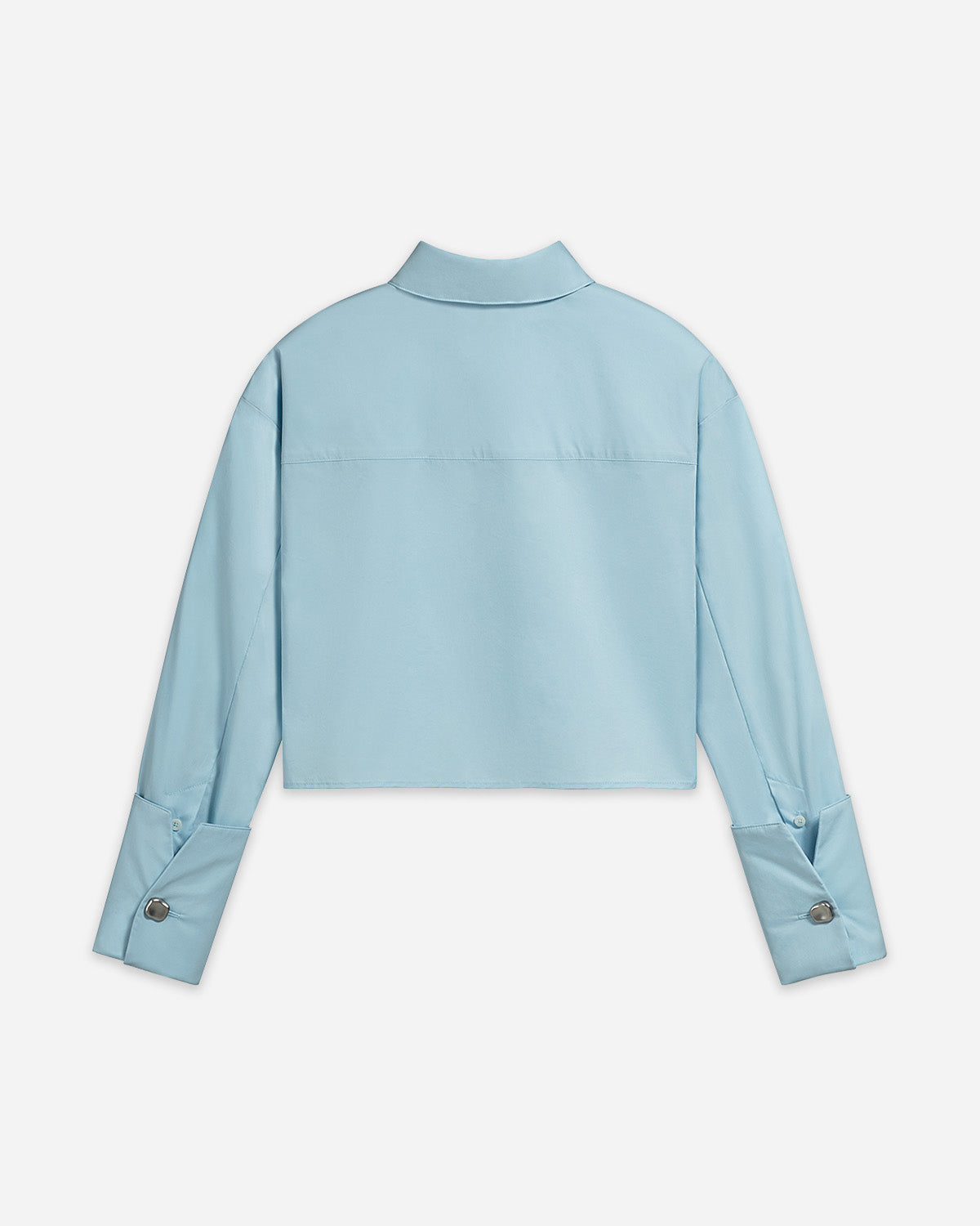 Angel Falls Folded Cuff Cropped Shirt Womens Woven Button Up Collared Shirt Future Classics Clothing