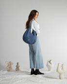 Mid Indigo Large Teardrop Denim Hobo
Womens Denim Hand and Shoulder Bag Future Classics