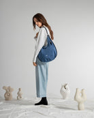 Mid Indigo Large Teardrop Denim Hobo
Womens Denim Hand and Shoulder Bag Future Classics