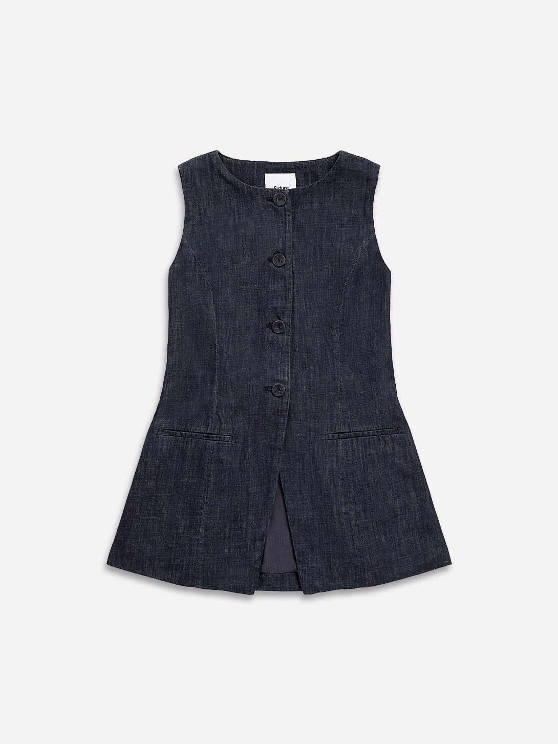 Dk Indigo Denim Waistcoat Womens Sleeveless Denim Waistcoat Top 