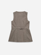 Desert Sand Stripe Striped Waistcoat Womens Long Vest Striped Future Classic Clothing