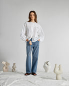 Lt Indigo Straight Leg Jeans Womens Light Wash Denim Jeans Lt Indigo Denim Straight Fit 