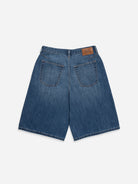 Mid Indigo Boyfriend Denim Shorts Womens Denim Relaxed Fit Shorts 