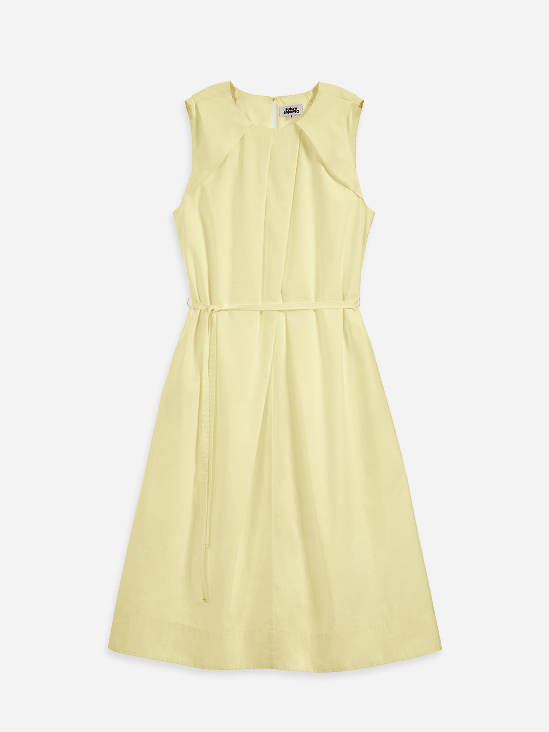 Lemonade Pleated Dress Womens Cotton Long Dress Sleeveless Dress 