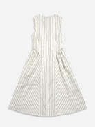 Seedpearl/ Moonless Night Stripe Panel Flared Dress Striped Long Dress Sleeveless Future Classics 