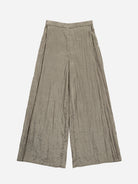 Desert Sage Crinkle Fluid Pants Womens Lightweight Relaxed Fit Elastic Waist Pants 