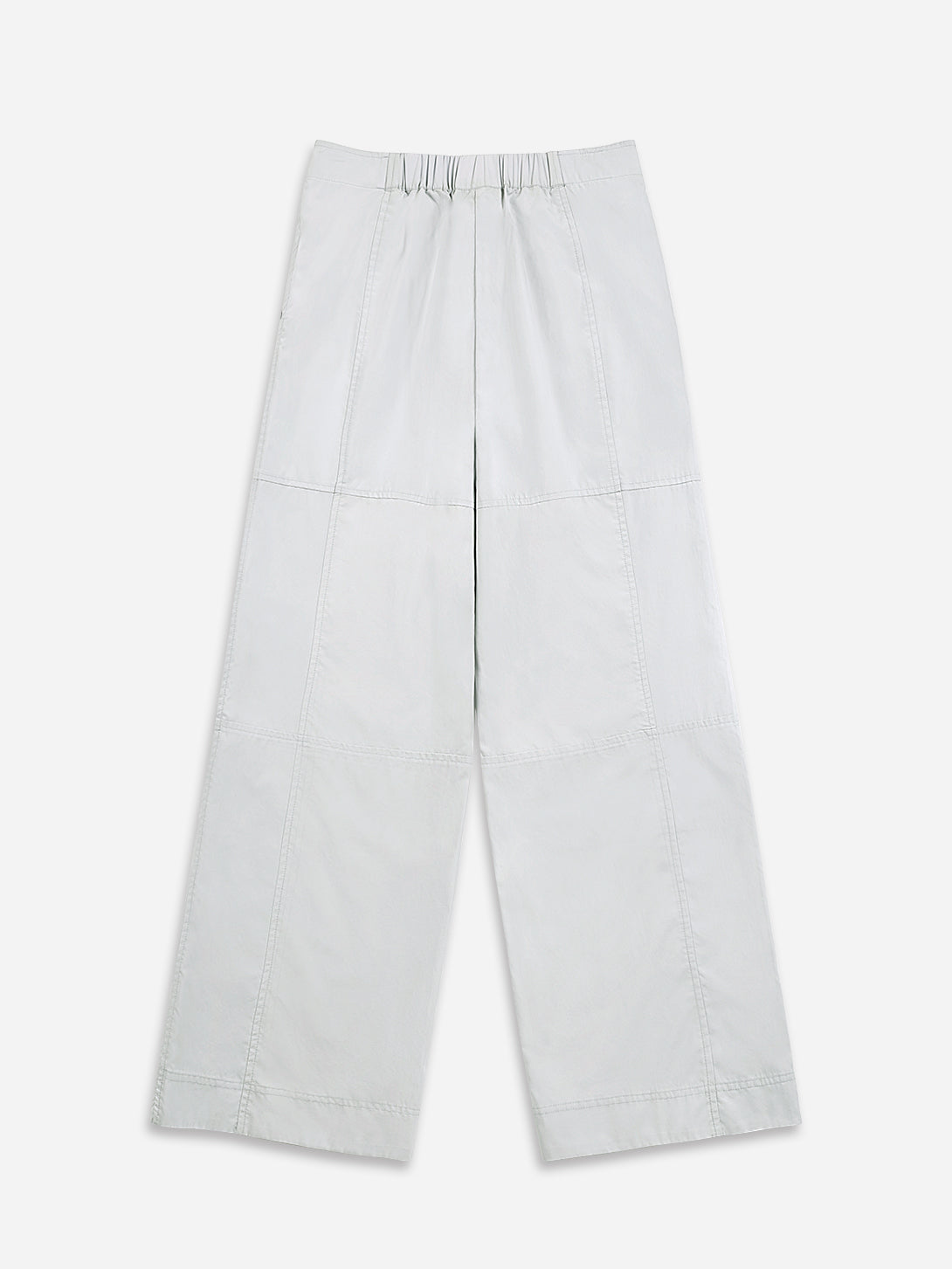 Horizon Blue Patchwork Pants Womens Elastic Waist Wide Leg Light Pants 