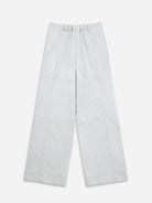 Horizon Blue Patchwork Pants Womens Elastic Waist Wide Leg Light Pants 
