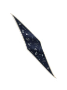 Navy Blazer Print Oeuvres Printed Neckerchief Womens Print Design Handkerchief 