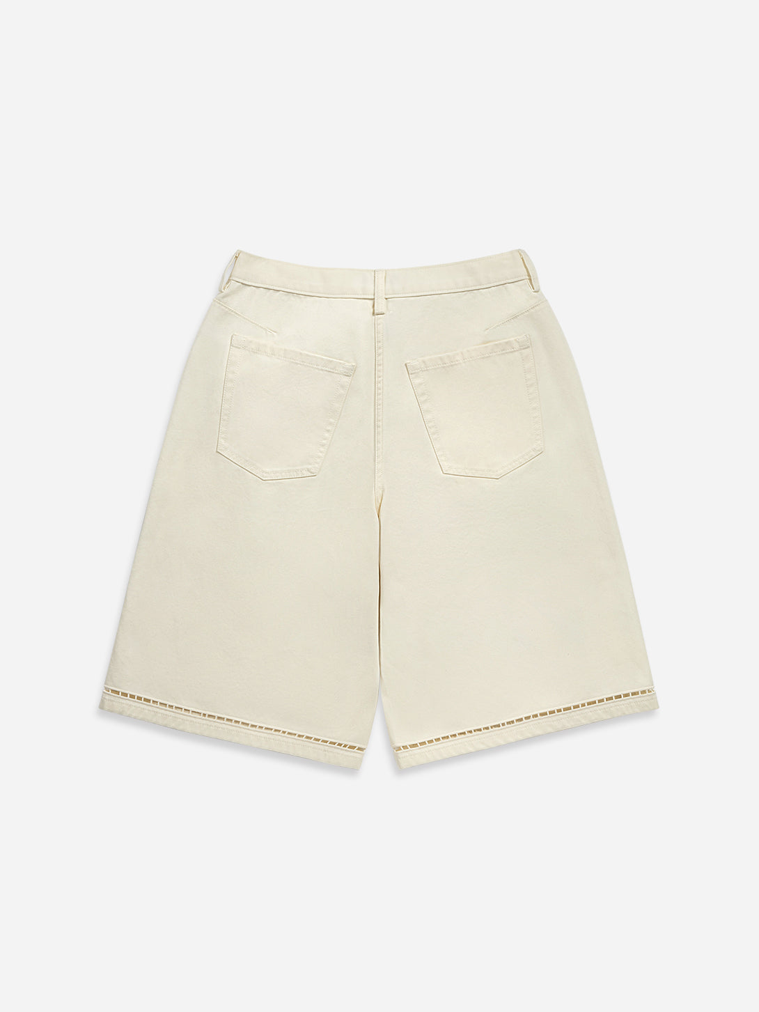 Offwhite Stencils Bermuda Shorts Womens Relaxed Fit White Summer Shorts 