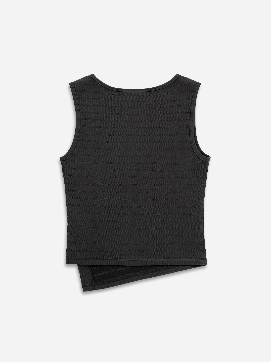 Moonless Night Asymmetric Hem Tank Jacquard Womens Cotton Tank Top Sleeveless Top 