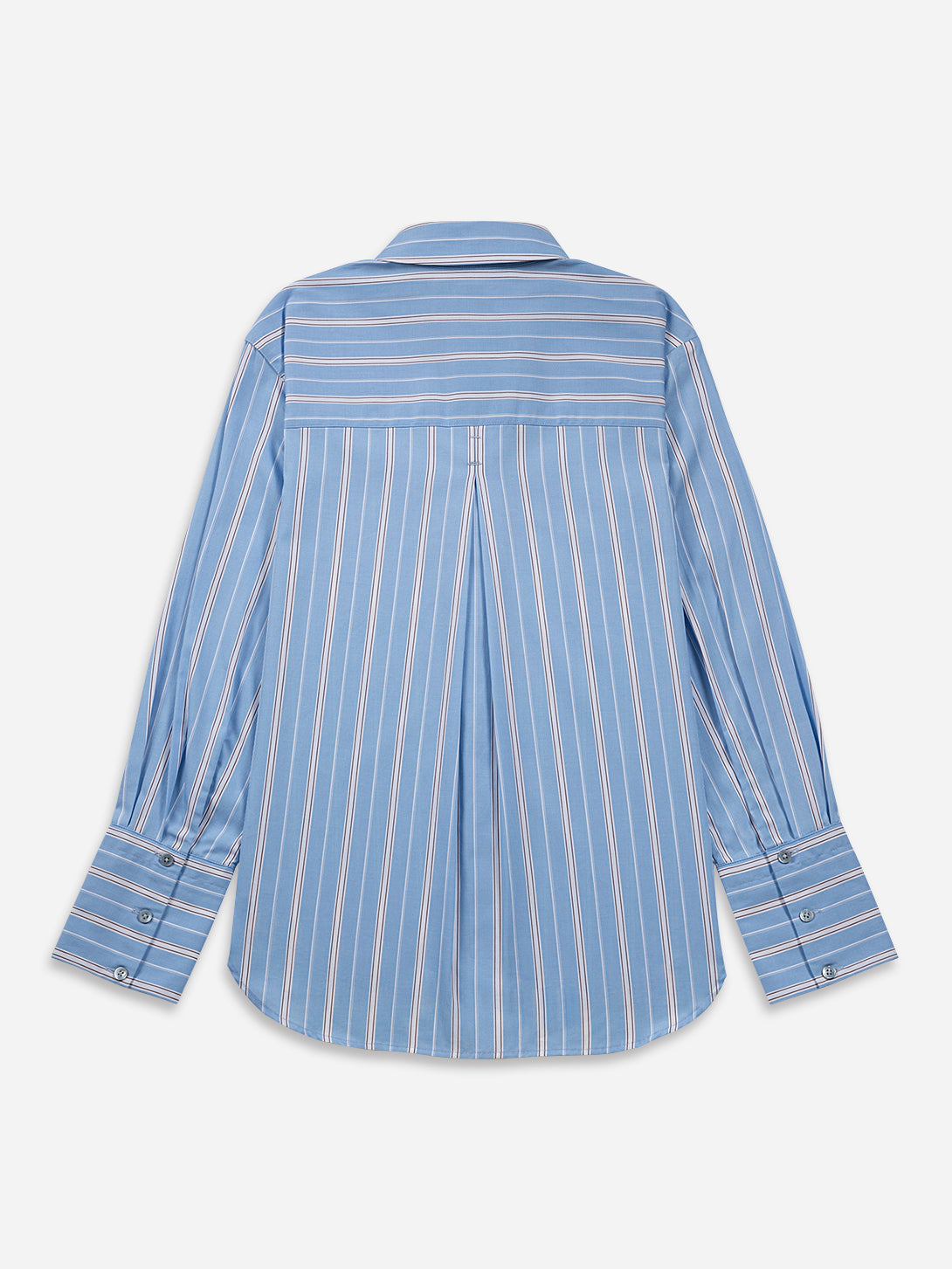 Aquamarine/ Pure White Stripe Striped Oversize Shirt Womens Striped Cotton Woven Shirt Collared Future Classics 