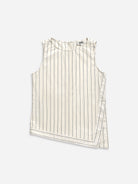 Seedpearl/ Moonless Night Stripe Striped Asymmetric Tank Womens Striped Sleeveless Top Womens Top Shirt 
