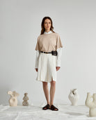 Studio Clay Clay Cutter Boxy Tee Womens Relax Fit Tee Short Sleeve Embroidered Boxy Shirt 