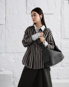 Moonless Night Oversized Petal Messenger Womens Leather Large Shoulder Bag Shoulder Strap Carry Bag for Accessories 