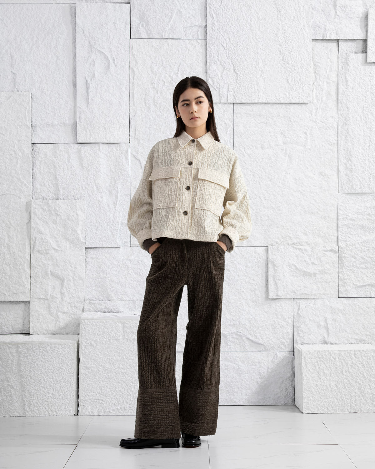 Dk Cedar Corduroy Trousers Corduroy Womens Wide Leg Trousers Two Tone Pants Textured Womens Pants 