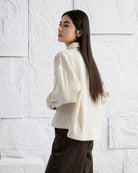 Seedpearl Cordurory Short Jacket Womens Textured Button Up Corduory Jacket Collared Corduroy Coat 