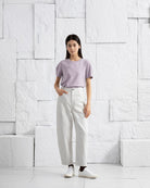 Icelandic Purple Heather Lantern Sleeve Tee Womens Cropped Tee Short Sleeve Shirt Wide Sleeve Tee 