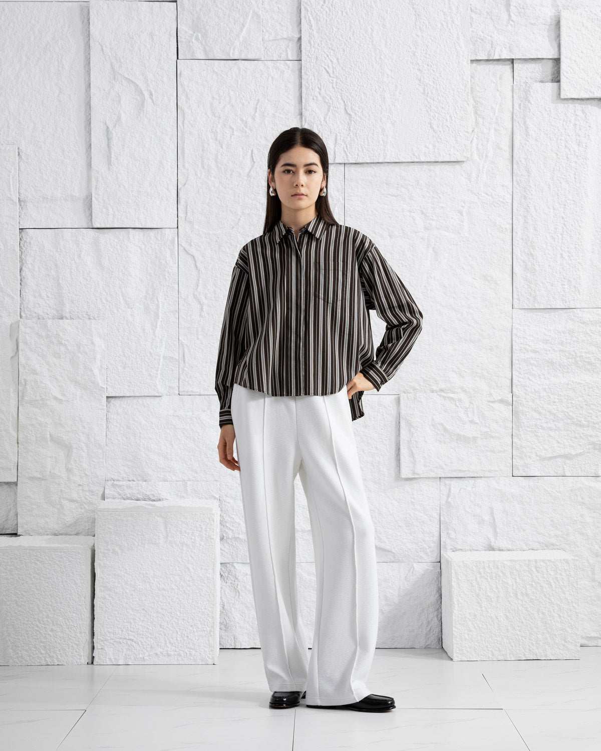 Offwhite Textured Pintuck Sweatpants Womens Textured Pleated Drawstring Sweatpants Single Long Pleat Elastic Waistband Comfort Loungewear