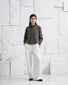 Offwhite Textured Pintuck Sweatpants Womens Textured Pleated Drawstring Sweatpants Single Long Pleat Elastic Waistband Comfort Loungewear