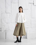 Lead Grey Balloon Skirt Womens Long Skirt Wide Puff Skirt Textured Long Skirt 