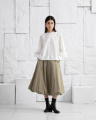 Lead Grey Balloon Skirt Womens Long Skirt Wide Puff Skirt Textured Long Skirt 