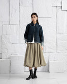 Dk Indigo Cuffed Peter Pan Jacket Womens Denim Jacket Cuffed Sleeve Denim Coat Collared Button Up Denim Outerwear