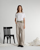 Studio Clay Oeuvres Embroidery Pants Womens Embroidered Pants Wide Leg Trousers 