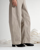 Studio Clay Oeuvres Embroidery Pants Womens Embroidered Pants Wide Leg Trousers 