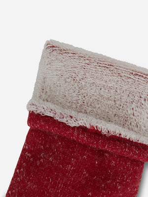 Red Marled Merino Wool Japanese House Sock Druthers