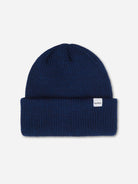 Navy Merino Wool Knit Beanie