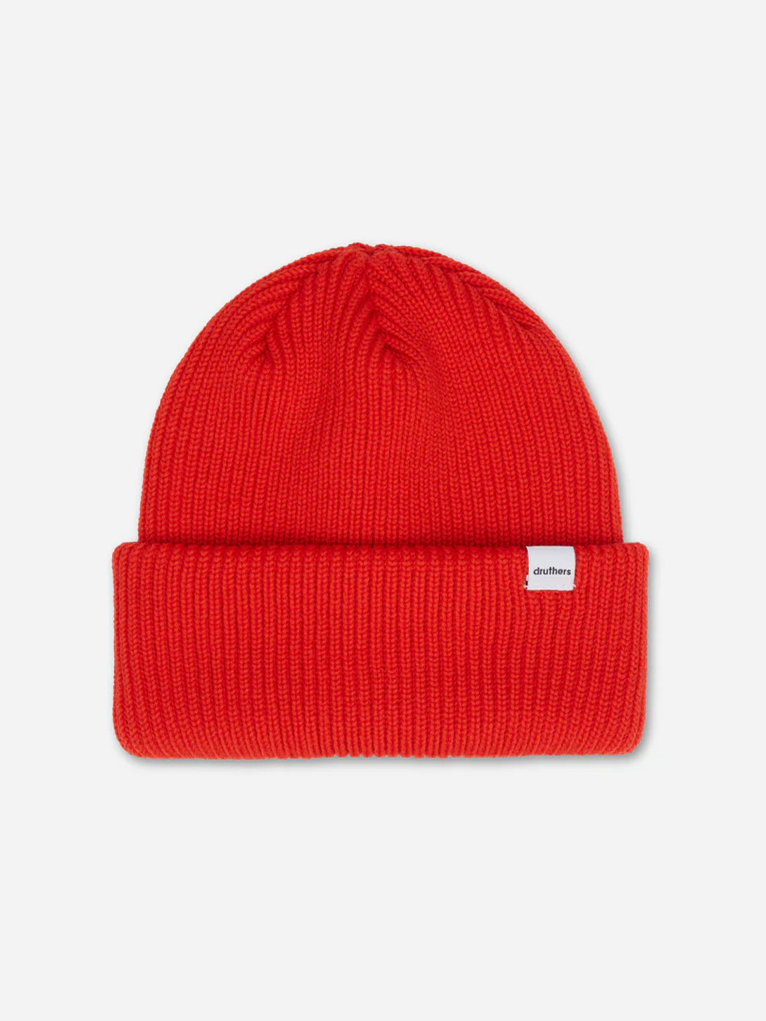 Red Merino Wool Knit Beanie