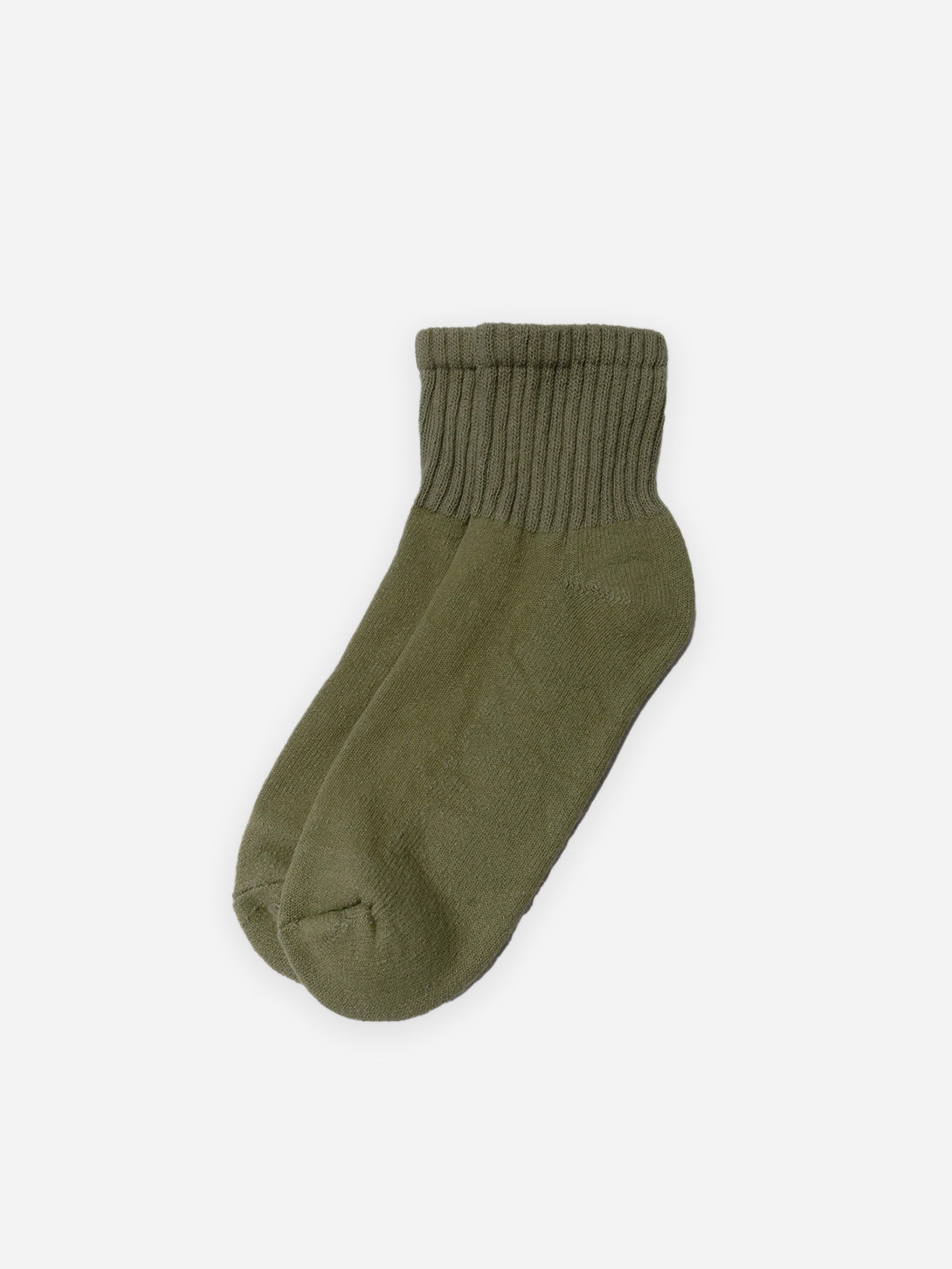 Olive The Solids Quarter Crew American Trench Socks 