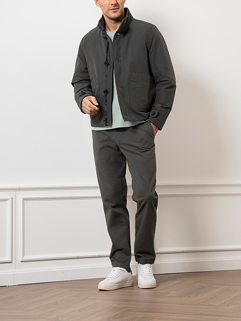 Forged Iron Barretto Padded Jacket Mens Water Repellent Jacket Button Up Closure Jacket Winter Jacket