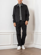 Dk Charcoal Connor Corduroy Jacket Mens Corduroy Zip Up Jacket Light Outerwear Soft Brushed Corduroy 
