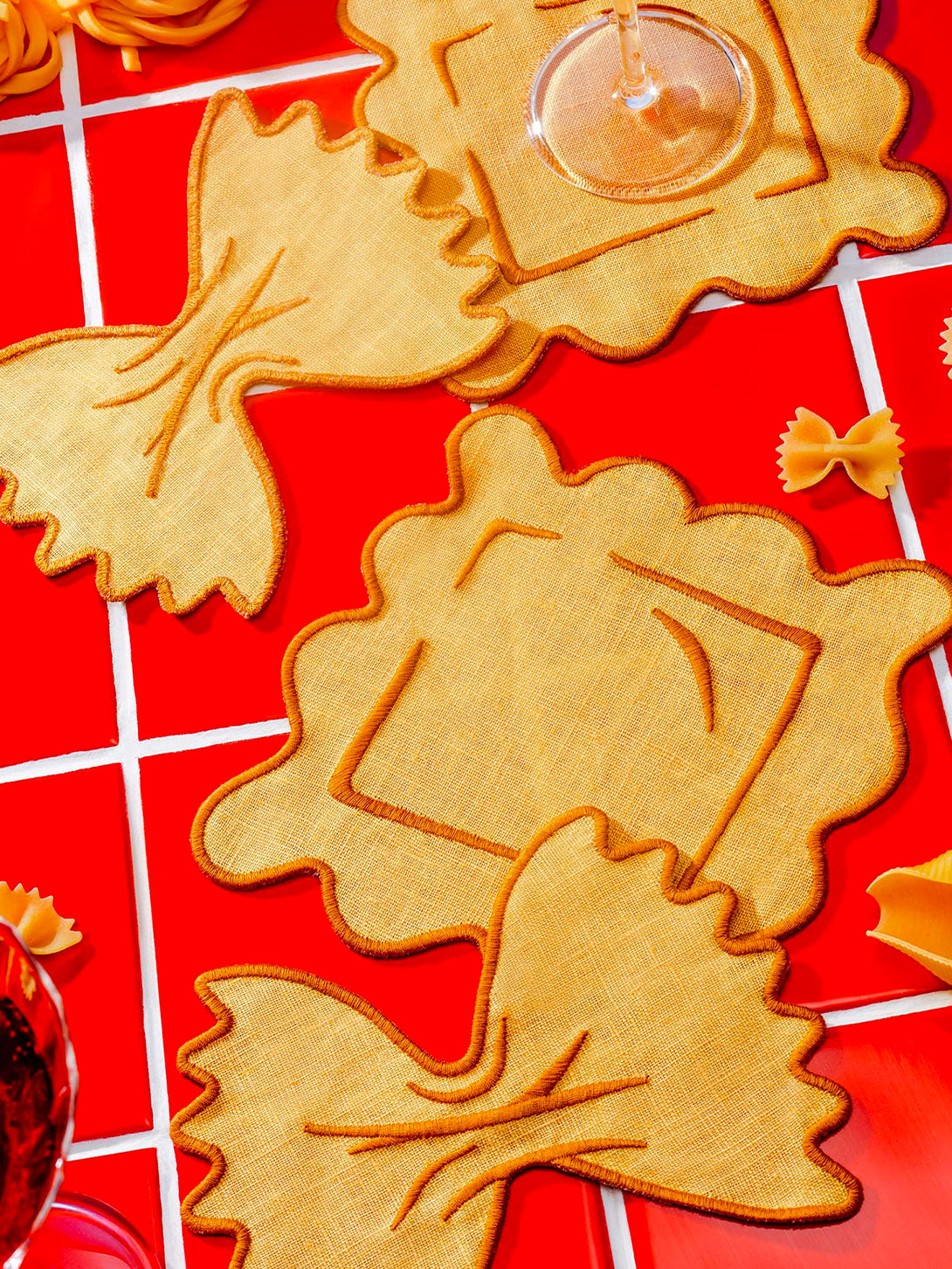 Pasta Cocktail Napkins Pieceworks Reusable Cocktail Napkins