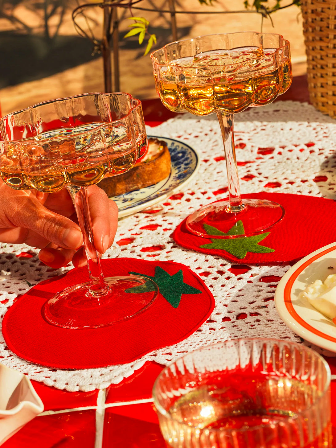 Tomato Cocktail Napkins Pieceworks Reusable Cocktail Napkins