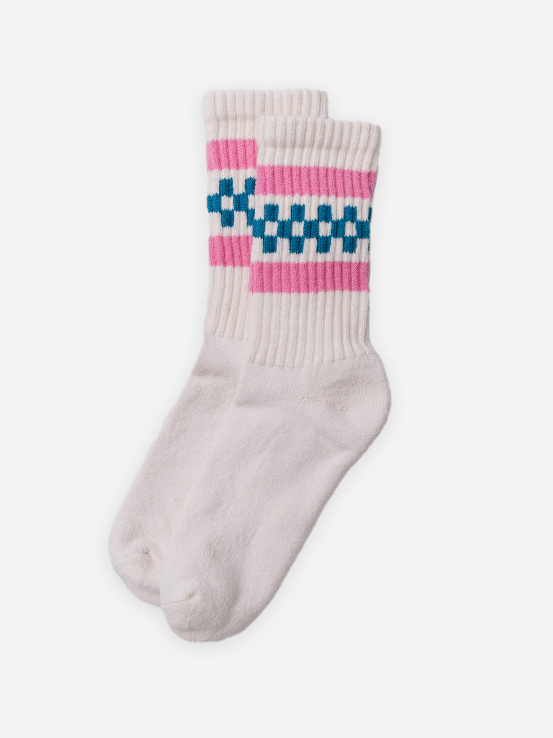 Tile/Pink The Retro Check American Trench Socks 