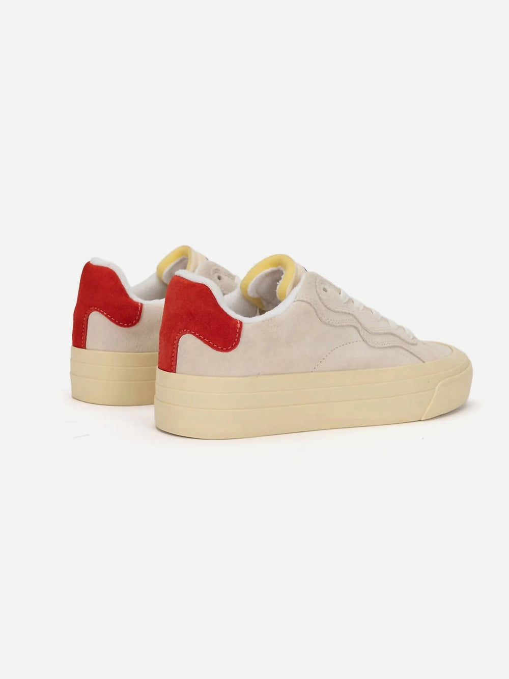 Off White/Red No Name Suede Brand Black Sneakers