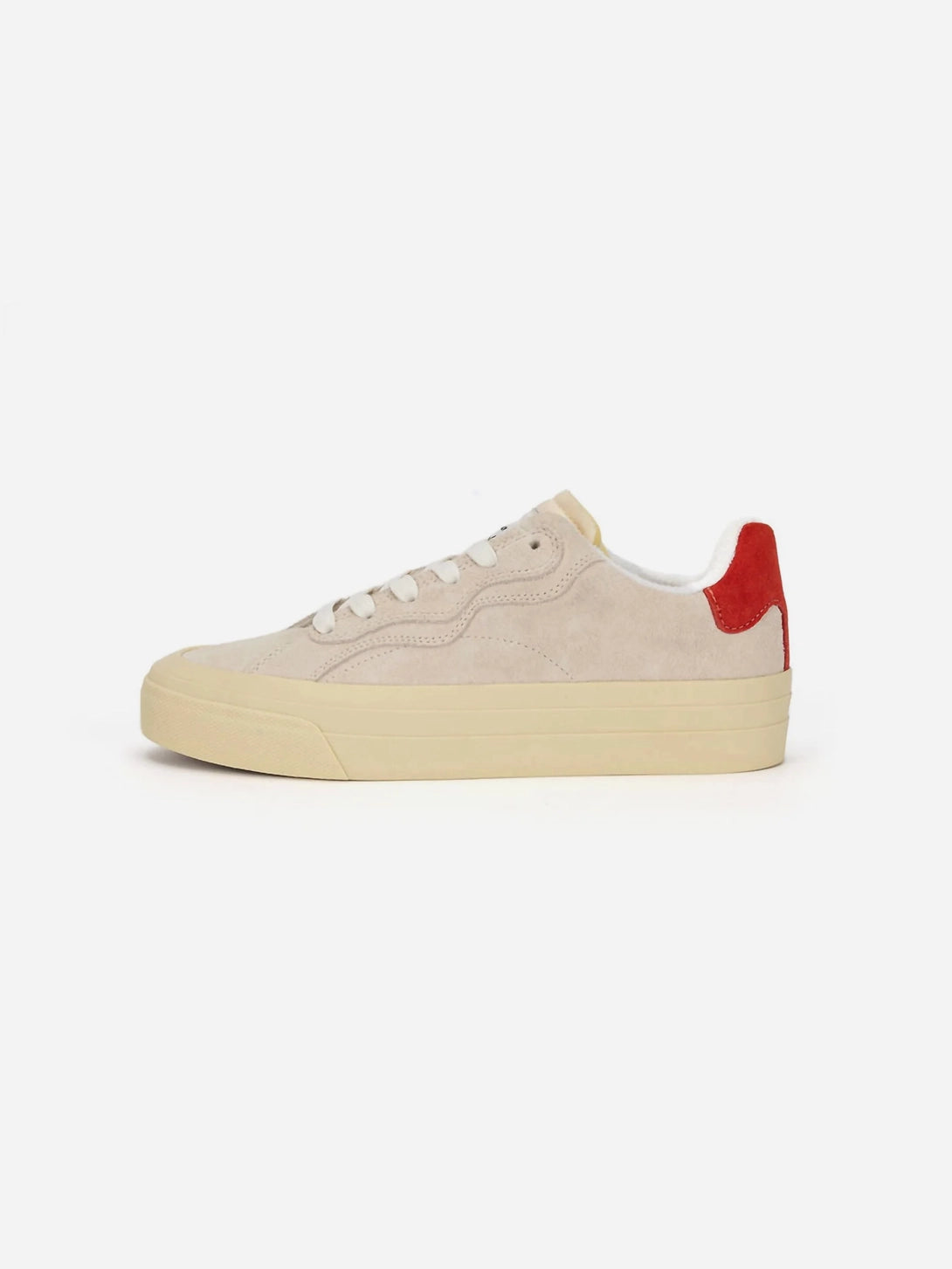 Off White/Red No Name Suede Brand Black Sneakers