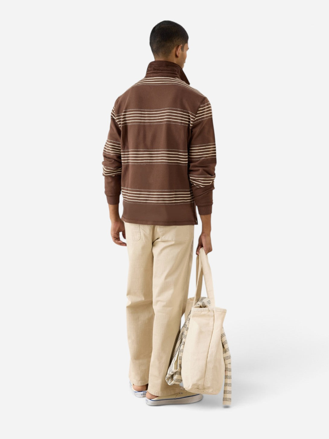 Espresso Editor Rugby Sweatshirt Mens Knitted Striped Rugby Polo Percival