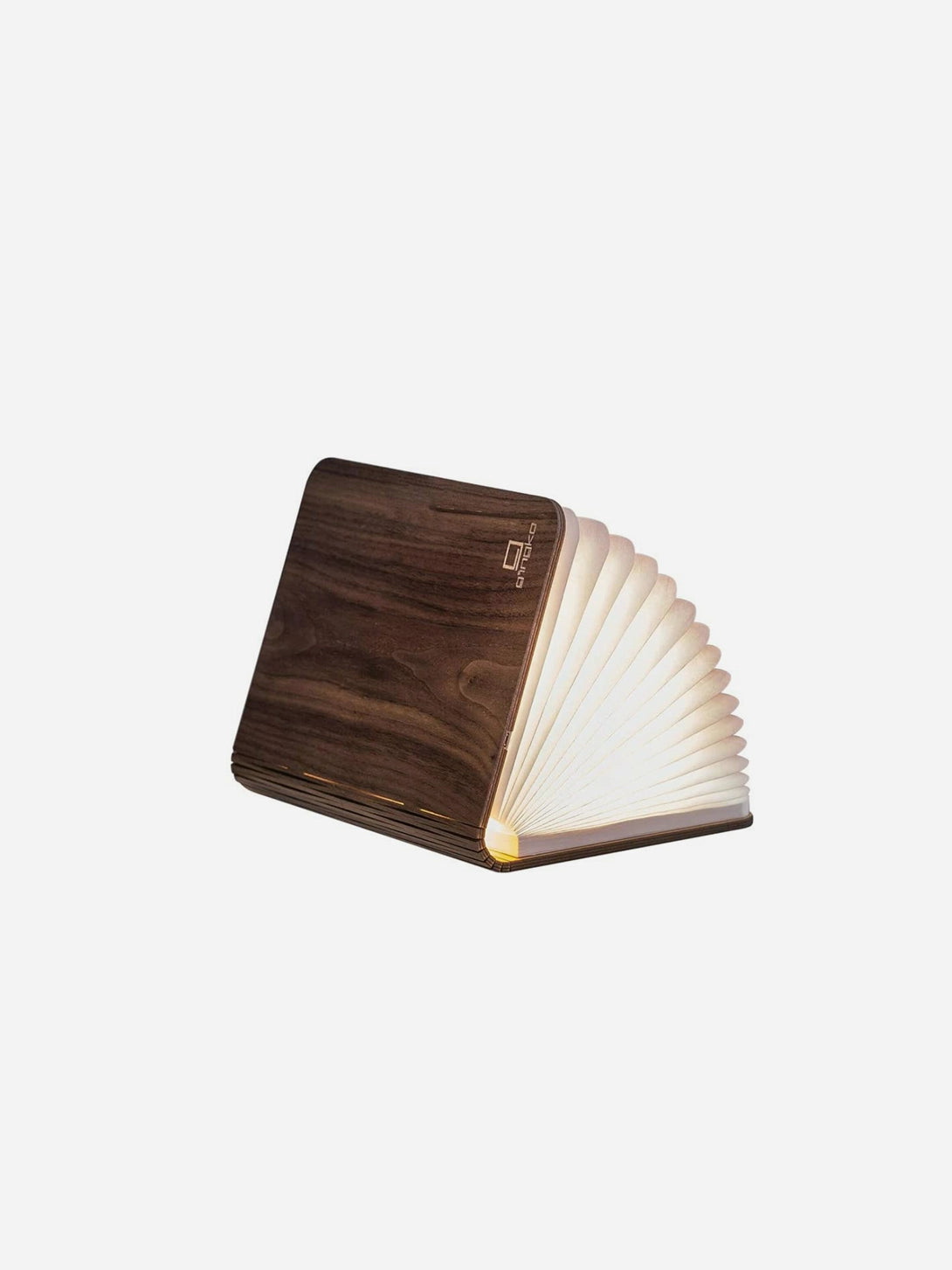 Brown Walnut Smart Book Gingko Nightstand Light Reading Lamp Bedside Table Nightlight Creative Ambient Lighting