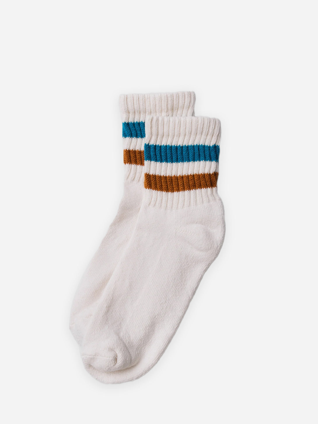 Texas Orange/Tile The Retro Stripe Quarter Crew American Trench Socks 