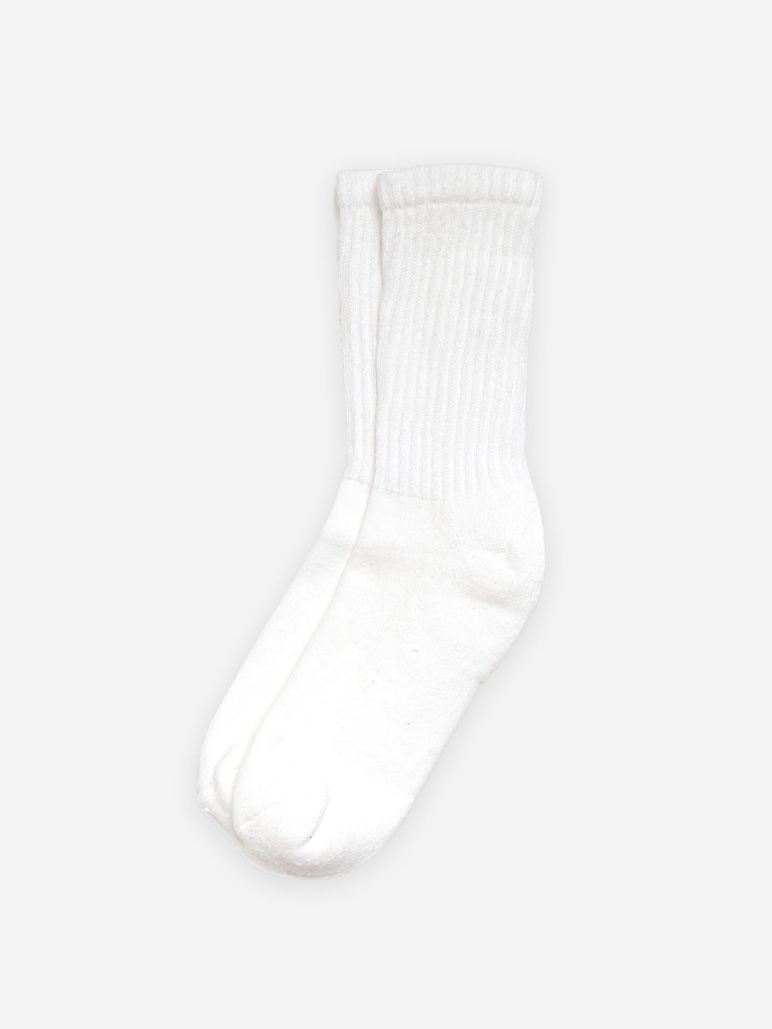 White The Solids Regular Crew American Trench Socks 