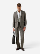 Brown Wilde Birdseye Regular Blazer Mens Blazer Jacket Percival Clothing