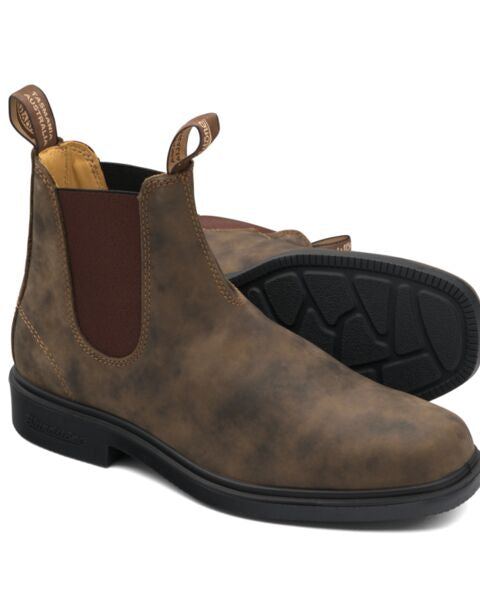 Rustic Brown Mens Dress Chelsea Boots Blundstone
