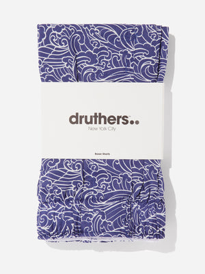 Navy Organic Cotton Japanese Waves Boxer Druthers